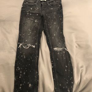 Bleached Zara spotted jeans